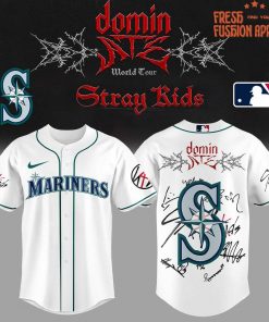 Seattle Mariners x Stray Kids DomiATE Word Tour Signature Baseball Jersey