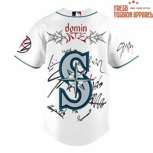 Seattle Mariners x Stray Kids DomiATE Word Tour Signature Baseball Jersey