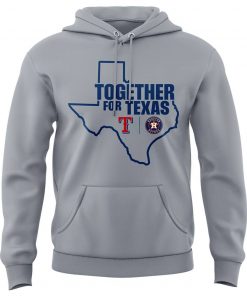 Houston Astros x Texas Rangers “Together For Texas” Special Grey Hoodie