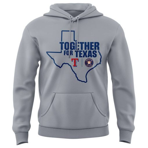 Houston Astros x Texas Rangers “Together For Texas” Special Grey Hoodie