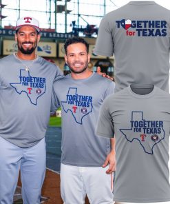 Houston Astros x Texas Rangers “Together For Texas” Special Grey Shirt