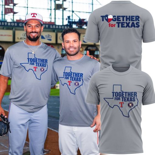 Houston Astros x Texas Rangers “Together For Texas” Special Grey Shirt