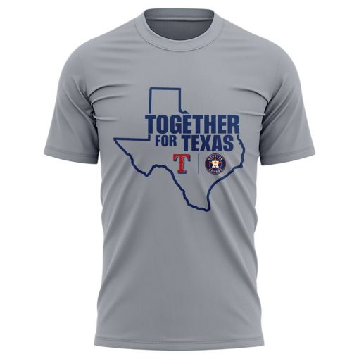 Houston Astros x Texas Rangers “Together For Texas” Special Grey Shirt