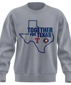 Houston Astros x Texas Rangers “Together For Texas” Special Grey Sweatshirt