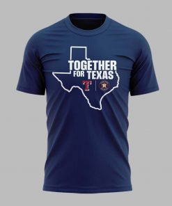 Houston Astros x Texas Rangers Together For Texas Special Navy Shirt