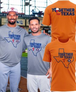 Houston Astros x Texas Rangers Together For Texas Special Orange Shirt
