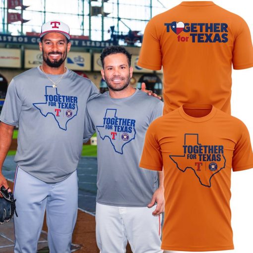 Houston Astros x Texas Rangers Together For Texas Special Orange Shirt