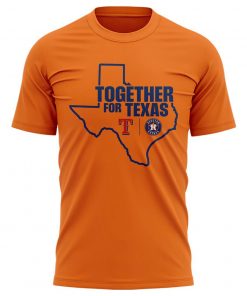 Houston Astros x Texas Rangers Together For Texas Special Orange Shirt