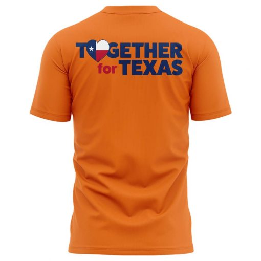Houston Astros x Texas Rangers Together For Texas Special Orange Shirt