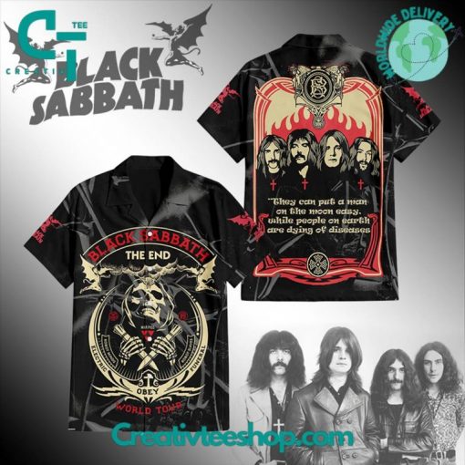 Black Sabbath Band World Tour Button Shirt