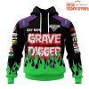 Grave Digger Monster Jam Green Flame Personalized Hoodie