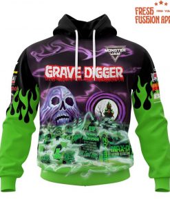 Grave Digger Monster Jam Special Purple Green Hoodie