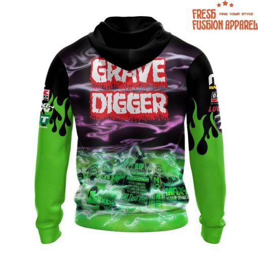 Grave Digger Monster Jam Special Purple Green Hoodie