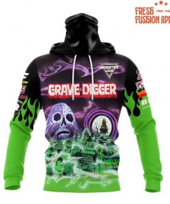 Grave Digger Monster Jam Special Purple Green Hoodie