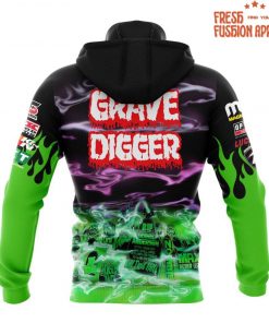 Grave Digger Monster Jam Special Purple Green Hoodie