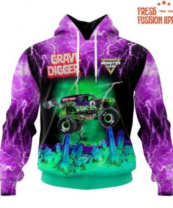 Grave Digger Monster Jam Special Purple Hoodie