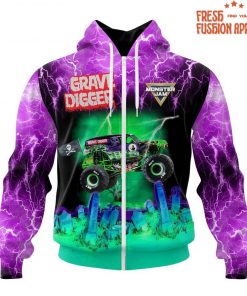 Grave Digger Monster Jam Special Purple Hoodie