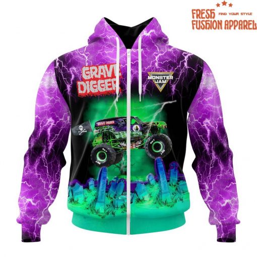 Grave Digger Monster Jam Special Purple Hoodie
