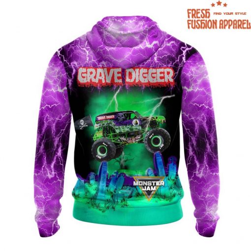 Grave Digger Monster Jam Special Purple Hoodie