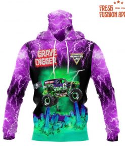Grave Digger Monster Jam Special Purple Hoodie