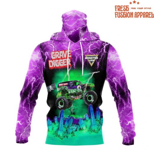 Grave Digger Monster Jam Special Purple Hoodie
