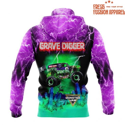 Grave Digger Monster Jam Special Purple Hoodie