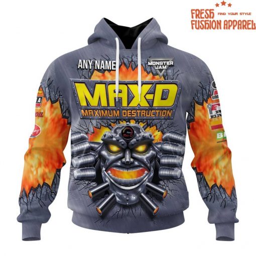 Monster Jam Max-D Special Design Personalized Hoodie
